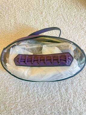 NWT Purple Clear Football Crossbody Stadium Approved Bag